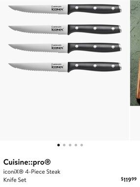 cuisine pro iconix 4 pc steak knives